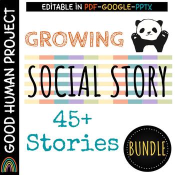 Preview of Growing *Bundle* of Social Stories | 45+ STORIES  | Create Individualized Books
