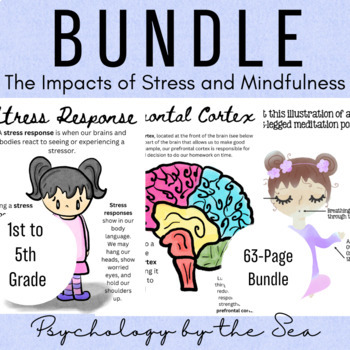 Preview of Growing Bundle on Stress and Mindfulness Mediation and Yoga Cards and Video