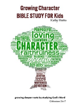 Preview of Growing Character Bible Study Journal for Kids