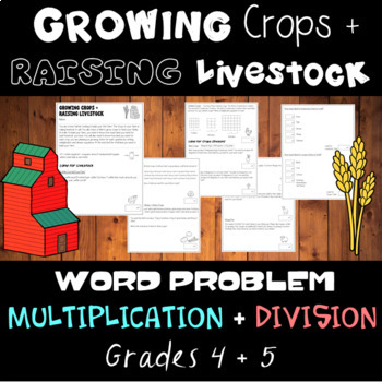 Preview of Growing Crops and Raising Livestock - Mult. + Div. Canadian Word Problem