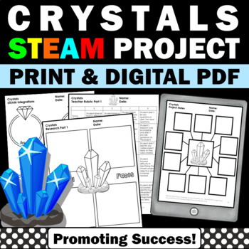 Preview of STEAM STEM Challenge Activities Growing Crystals Science Project Based Learning