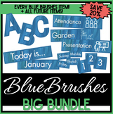 Growing Decor BIG BUNDLE - Blue Brushes Watercolor - 20% OFF