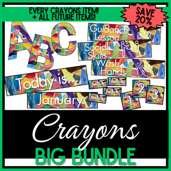 Preview of Growing Decor BIG BUNDLE - Crayons Watercolor - 20% OFF