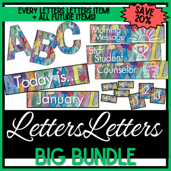 Preview of Growing Decor BIG BUNDLE - Letters Letters Watercolor - 20% OFF