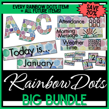 Preview of Growing Decor BIG BUNDLE - Rainbow Dots Watercolor - 20% OFF