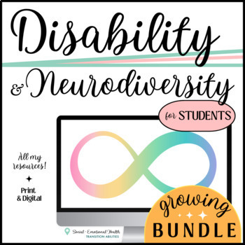 Preview of Growing Disability & Neurodiversity Bundle | Activities and Lessons for Students