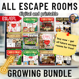 Growing Escape Rooms bundle digital and printable ESL/EFL English
