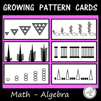 Preview of Growing / Extending Pattern Cards  -  Math (Algebra)