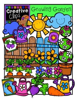 Preview of Growing Garden {Creative Clips Digital Clipart}