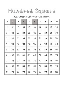 Hundreds Chart Patterns