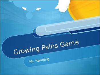 Preview of Growing Pains Game