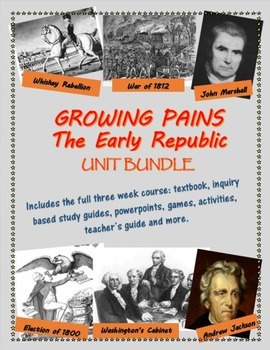 Preview of Political History of the early U.S., 1788-1836 unit bundle, including text