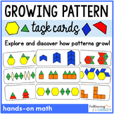 Growing Patterns Activities Pattern Block Math Center | Pattern Block Task Cards