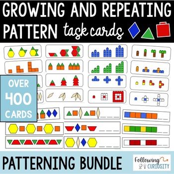 Preview of Growing Pattern and Repeating Pattern Math Center Activities: What Comes Next?