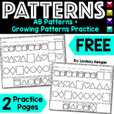 Patterns Cut and Paste Worksheets
