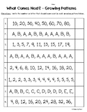 Growing Patterns - What Comes Next? Worksheet