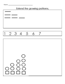 Growing Patterns Worksheet by Hannah Smith | Teachers Pay Teachers