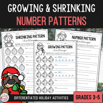Preview of Growing & Shrinking Number Patterns within 500 Christmas Holiday Edition