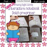 Growing Sight Words Interactive Notebook {Dolch Pre-primer} SAMPLER