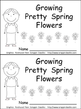 Preview of Growing Spring Flowers Emergent Reader- Preschool or Kindergarten