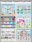 Growing Themed Number Sequence Puzzles (Numbers 1-10)