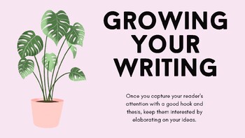 Preview of Growing Your Writing: Commentary and Elaboration Help