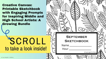 Preview of Growing bundle: Creative Canvas: Printable Sketchbooks with Engaging Prompts