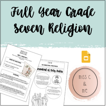Preview of Growing in Faith Growing in Christ Grade 7 Full Year Catholic Religion Unit
