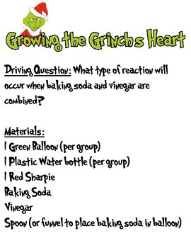 Preview of Growing the Grinch's Heart Lab