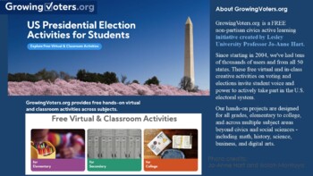 Preview of GrowingVoters.org: Free Virtual and Classroom Activities