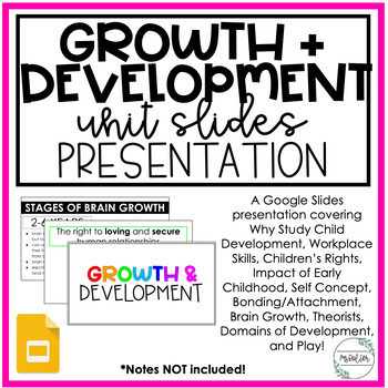 Preview of Growth & Development Unit Presentation | Google Slides | Child Development | FCS