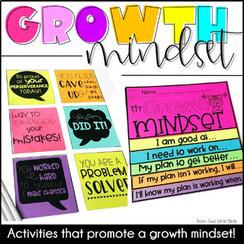 Growth Mindset: Posters, Bulletin Board, Activities, Flip Book, Quotes