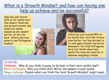 Preview of Growth Mindset - Presentation and Worksheets