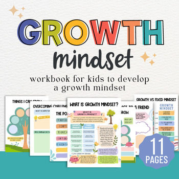 Preview of Growth Mindset Middle School Counseling Counselor Worksheets Social Worker Psych