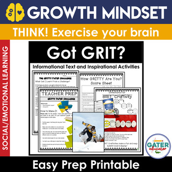 Preview of Growth Mindset Activities | GRIT | Perseverance