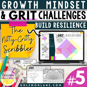 Preview of Growth Mindset GRIT Dot to Dot & After Testing Coloring Pages Motivation Cards