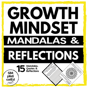 Preview of Growth Mindset Activities, Quotes, Mandalas, and Reflection questions!