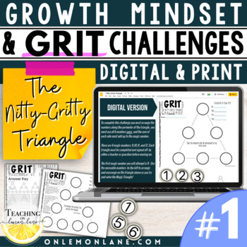 Preview of First Day of School GRIT Growth Mindset Lesson Plan Math Small Group Activities