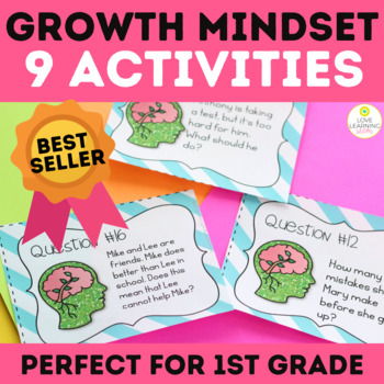 Preview of Growth Mindset Lessons Activities Review Worksheets for 1st Grade Easel Digital
