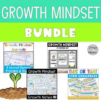 Preview of Growth Mindset Activities and Decor BUNDLE