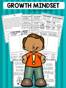 Preview of Growth Mindset Activities - Printable Worksheets and Digital