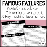 Growth Mindset Activity - Famous Failures, female inventors