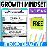 Growth Mindset Activity - Introduction Lesson - Growth Min
