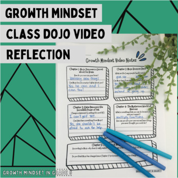 Preview of Growth Mindset Activity Video Reflection