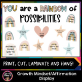 Growth Mindset/Affirmation Station Display - Dreamy Boho Rainbow