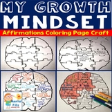 Growth Mindset & Affirmations Brain Puzzle Activity