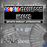 Growth Mindset Affirmations Google Classroom Header with B