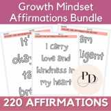Growth Mindset Affirmations to Color