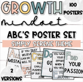 Growth Mindset Alphabet Poster Set: SIMPLY SERENE | Inspir