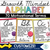 Growth Mindset Alphabet Cursive Affirmation Poster Back to